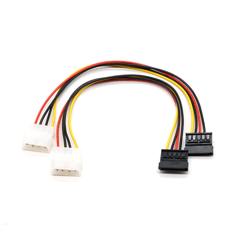 Molex 5.08 Naar sata kabel Computer Harde Schijf Kabel 18AWG 500mm